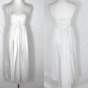Jean Paul Gaultier Soleil White Maxi Dress Sleeveless Bodice Beach Wedding